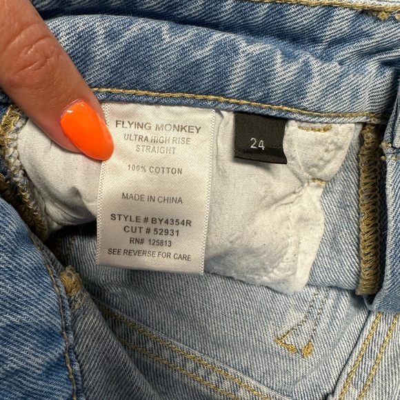 flying monkey | ultra high rise straight jeans - Picture 4 of 8